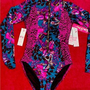 Lilly Pulitzer woman’s size 0 NWT Blue Rhapsody Orchid you not swim